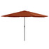 Vrtni suncobran s metalnim stupom 390 cm terakota 47383