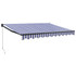Tenda na uvlačenje plavo-bijela 3 x 2,5 m tkanina i aluminij 3154446