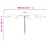 Vrtni suncobran s drvenim stupom zeleni 400 x 273 cm 363176