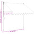 Tenda na uvlačenje antracit 200 x 150 cm od tkanine i čelika 368738