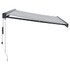 Tenda na uvlačenje antracit-bijela 3,5x2,5 m tkanina i aluminij 3216139