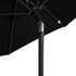 Vrtni suncobran s čeličnom šipkom crni 225 x 225 x 212 cm 4005064