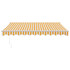 Tenda na uvlačenje žuto-bijela 3,5 x 2,5 m tkanina i aluminij 3154432