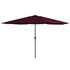 Vrtni suncobran s metalnim stupom 390 cm bordo 47382