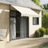 Tenda na uvlačenje krem 200 x 150 cm od tkanine i čelika 368745