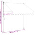 Tenda na uvlačenje krem 200 x 150 cm od tkanine i čelika 368745