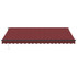 Tenda na ručno uvlačenje bordo 450 x 350 cm 3215002