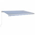 Tenda na ručno uvlačenje 500 x 350 cm plavo-bijela 3069016