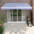Tenda na uvlačenje plavo-bijela 3 x 2,5 m tkanina i aluminij 3154421