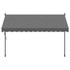Tenda na uvlačenje antracit 300 x 150 cm od tkanine i čelika 368740