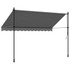 Tenda na uvlačenje antracit 300 x 150 cm od tkanine i čelika 368740