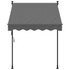 Tenda na uvlačenje antracit 150 x 150 cm od tkanine i čelika 368737