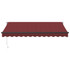 Tenda na ručno uvlačenje bordo 350 x 250 cm 3215299