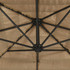 Vrtni suncobran s čeličnom šipkom smeđi 246x246x230 cm 4005074