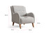 Stolica s krilom Nice Bergere - krem, plava