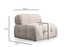 Sofa s 3 sjedala Petite 3 - Kremasta