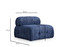 Sofa s 3 sjedala Petite 3 - Noćno plava