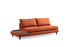Kutna sofa Novi tulipan s pufom - narančasti