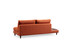 Kutna sofa Novi tulipan s pufom - narančasti