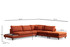 Kutna sofa Novi tulipan s pufom - narančasti