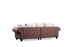 Sofa s 3 sjedala Fresno 3 - Smeđa, Bijela