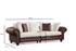 Sofa s 3 sjedala Fresno 3 - Smeđa, Bijela