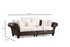 Sofa s 3 sjedala Lawrence Lounge - Smeđa, Bijela