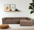 Kutna sofa Mora XL (L1-O1-ChlRight) - Smeđa