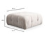 Kutna sofa Amaris dvosjed s pufom - bež