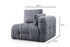 Kutna sofa Amaris dvosjed s pufom - sivi