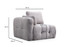 Kutna sofa Amaris dvosjed s pufom - svijetlo siva