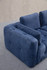 Kutna sofa Amaris dvosjed s pufom - tamnoplava