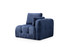 Kutna sofa Amaris dvosjed s pufom - tamnoplava