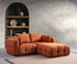 Kutna sofa Amaris 2 sjedala s torbicom - narančasta
