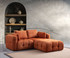 Kutna sofa Amaris 2 sjedala s torbicom - narančasta