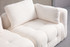 Kutna sofa Amaris dvosjed s pufom - bijeli