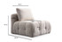 Kutna sofa Amaris trosjed s pufom - bež