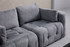 Kutna sofa Amaris trosjed s pufom - sivi Kutna sofa Amaris trosjed s pufom - sivi