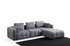 Kutna sofa Amaris trosjed s pufom - sivi