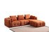 Kutna sofa Amaris 3 sjedala s torbicom - narančasta