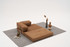Sofa s 2 sjedala Udobnost - Smeđa v2