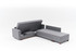 Kutna sofa na razvlačenje Ali Left - Grey