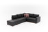 Kutna sofa na razvlačenje Aly Left - Antracit