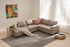 Kutna sofa na razvlačenje Aly Left - Bež