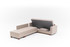 Kutna sofa na razvlačenje Aly Left - Bež