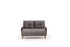 Kauč na razvlačenje s 2 sjedišta Cosmo dvosjed - sivi