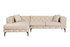 Kutna sofa Como Eco Lijevo - Bež, Crna
