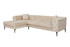 Kutna sofa Como Eco Lijevo - Bež, Crna