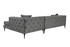 Kutna sofa Como Eco Desno - Antracit, Crna