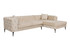 Kutna sofa Como Eco Desno - Bež, Crna